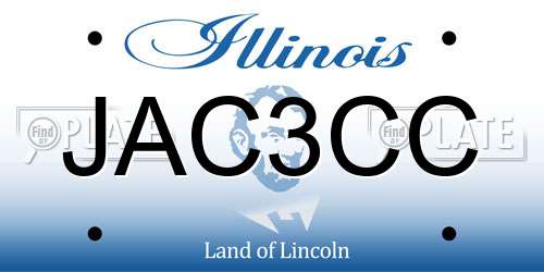 JAC3CC Illinois License Plate