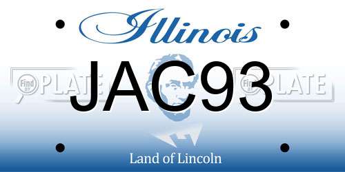 JAC93 Illinois License Plate
