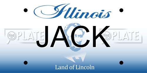 JACK Illinois License Plate