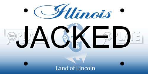 JACKED Illinois License Plate
