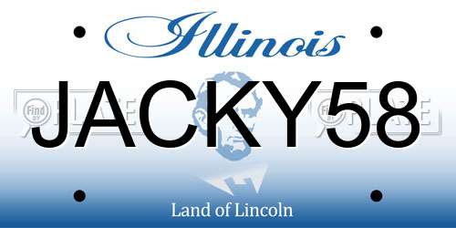 JACKY58 Illinois License Plate