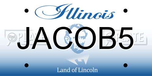 JACOB5 Illinois License Plate