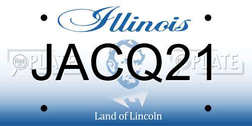 JACQ21 Illinois License Plate
