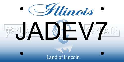 JADEV7 Illinois License Plate