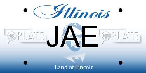 JAE Illinois License Plate