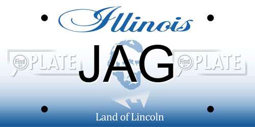 JAG Illinois License Plate