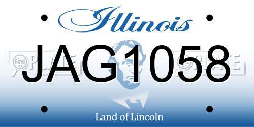 JAG1058 Illinois License Plate