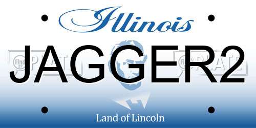 JAGGER2 Illinois License Plate