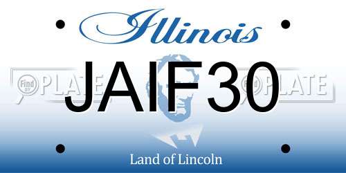 JAIF30 Illinois License Plate