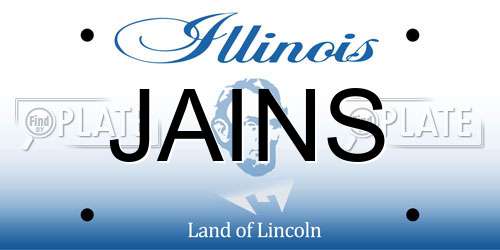 JAINS Illinois License Plate