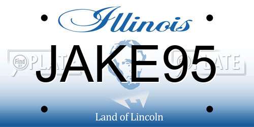 JAKE95 Illinois License Plate