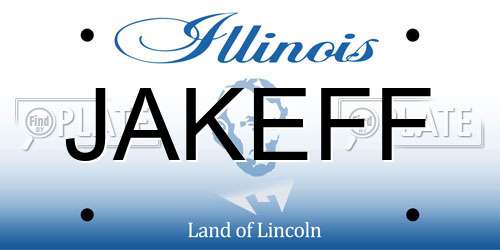 JAKEFF Illinois License Plate