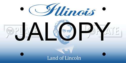 JALOPY Illinois License Plate