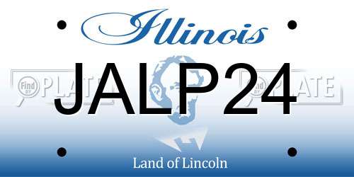 JALP24 Illinois License Plate