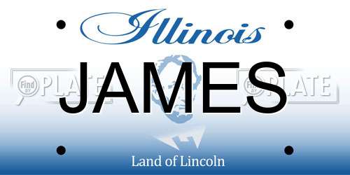JAMES Illinois License Plate