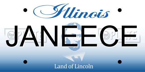 JANEECE Illinois License Plate