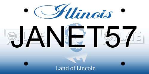 JANET57 Illinois License Plate