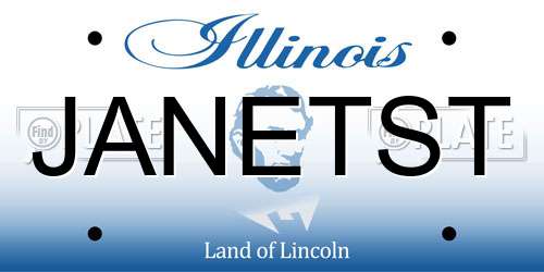 JANETST Illinois License Plate