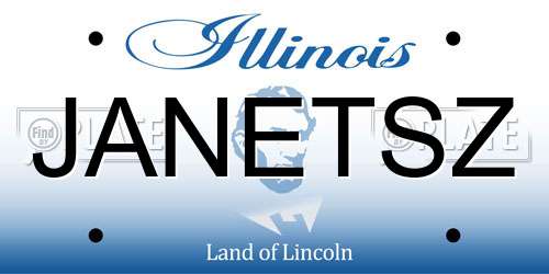 JANETSZ Illinois License Plate