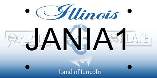 JANIA1 Illinois License Plate