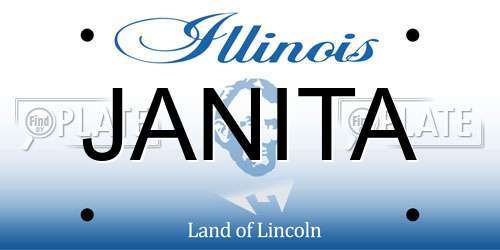 JANITA Illinois License Plate
