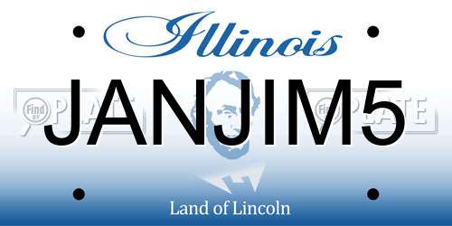 JANJIM5 Illinois License Plate