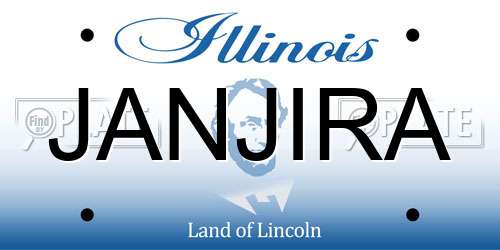 JANJIRA Illinois License Plate