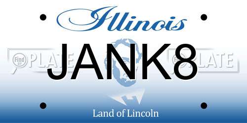 JANK8 Illinois License Plate