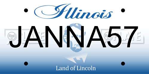 JANNA57 Illinois License Plate