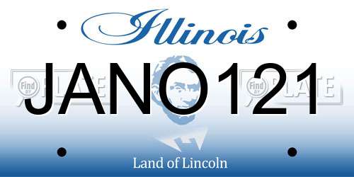JANO121 Illinois License Plate
