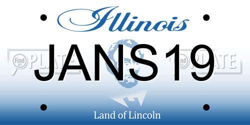 JANS19 Illinois License Plate