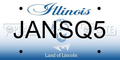 JANSQ5 Illinois License Plate