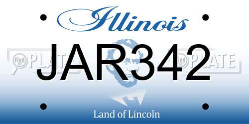 JAR342 Illinois License Plate