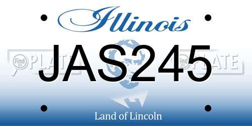 JAS245 Illinois License Plate
