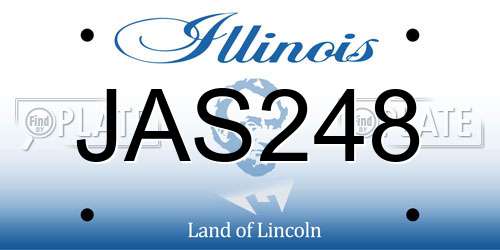 JAS248 Illinois License Plate