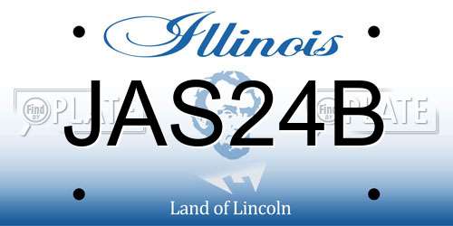 JAS24B Illinois License Plate