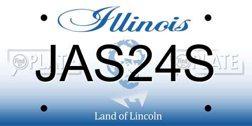 JAS24S Illinois License Plate