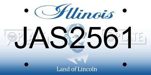 JAS2561 Illinois License Plate