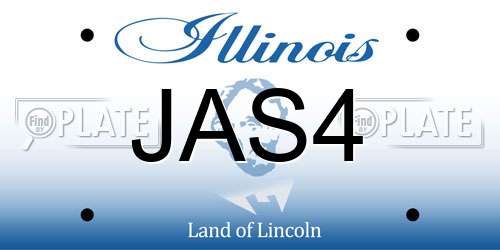 JAS4 Illinois License Plate