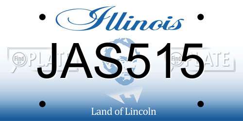 JAS515 Illinois License Plate