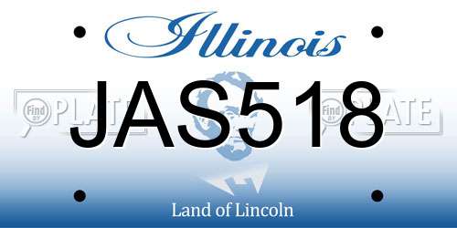 JAS518 Illinois License Plate