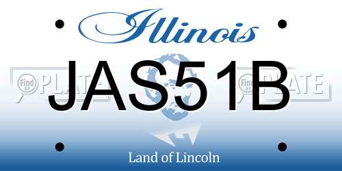 JAS51B Illinois License Plate