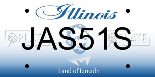 JAS51S Illinois License Plate