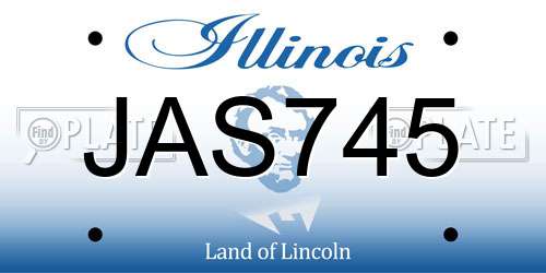 JAS745 Illinois License Plate
