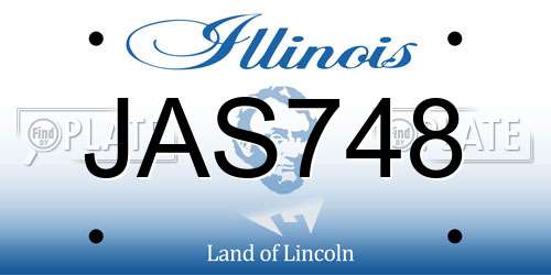 JAS748 Illinois License Plate