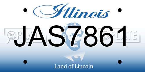 JAS7861 Illinois License Plate