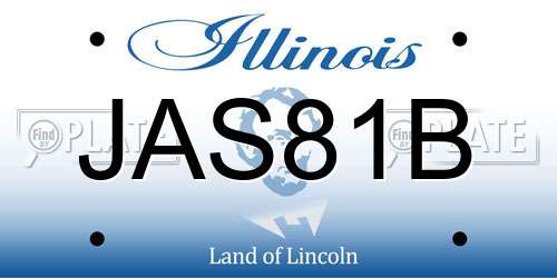 JAS81B Illinois License Plate