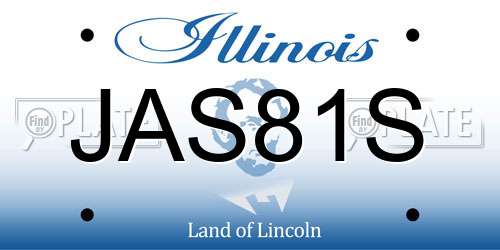 JAS81S Illinois License Plate