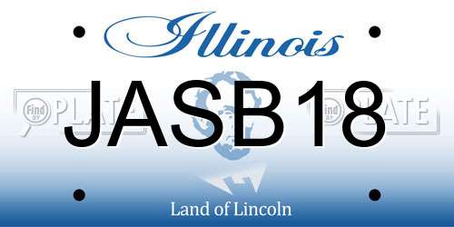 JASB18 Illinois License Plate