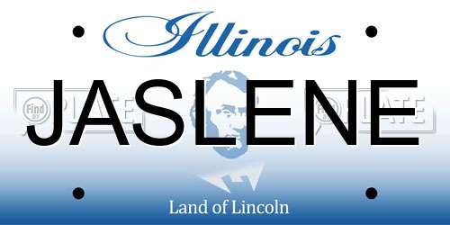 JASLENE Illinois License Plate